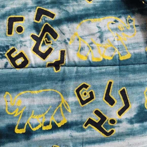 🟩Handmade Artisan African Quilted Elephant Tote - Picture 6 of 12